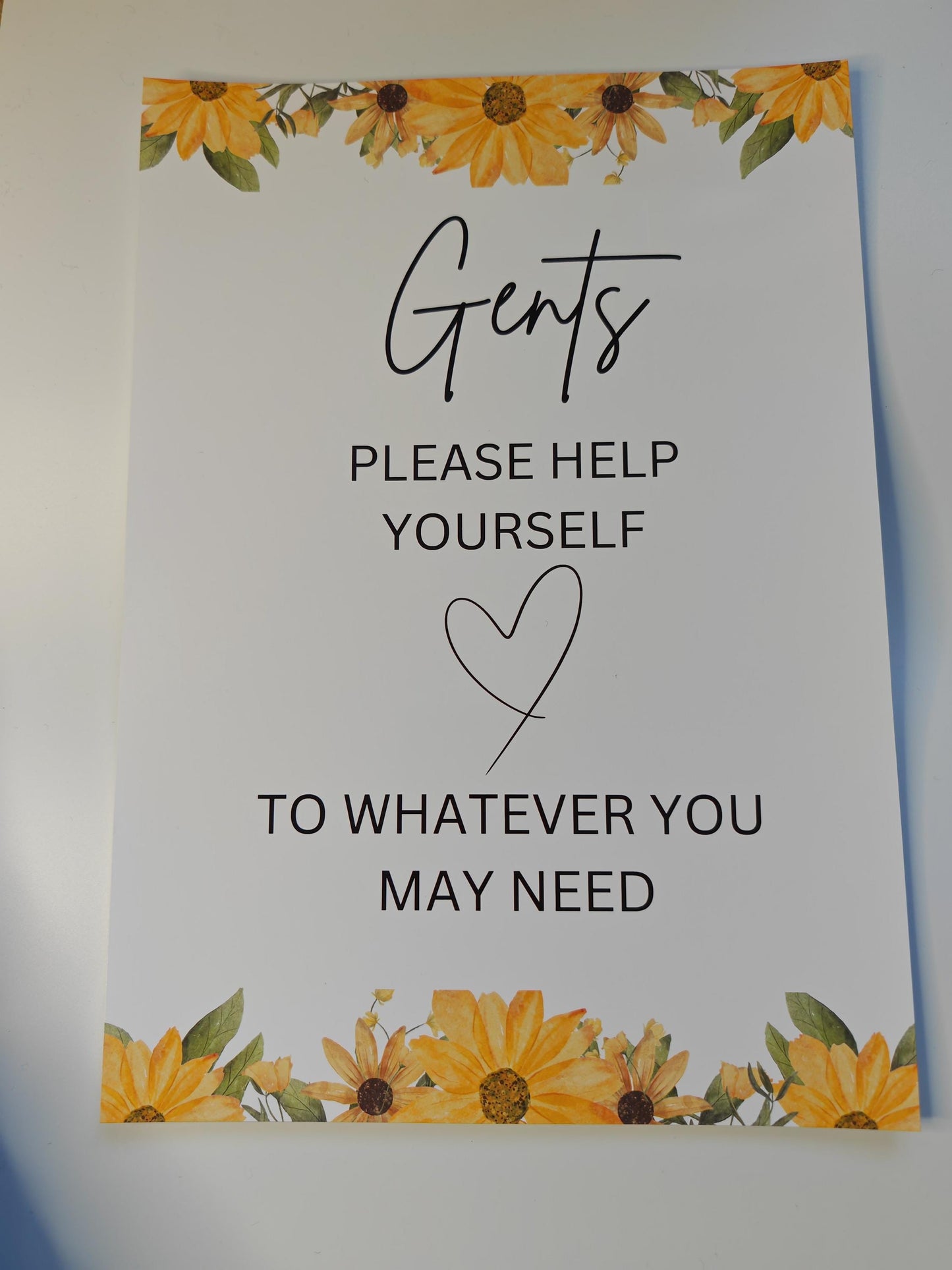 Full set of Printed floral design Wedding Signage