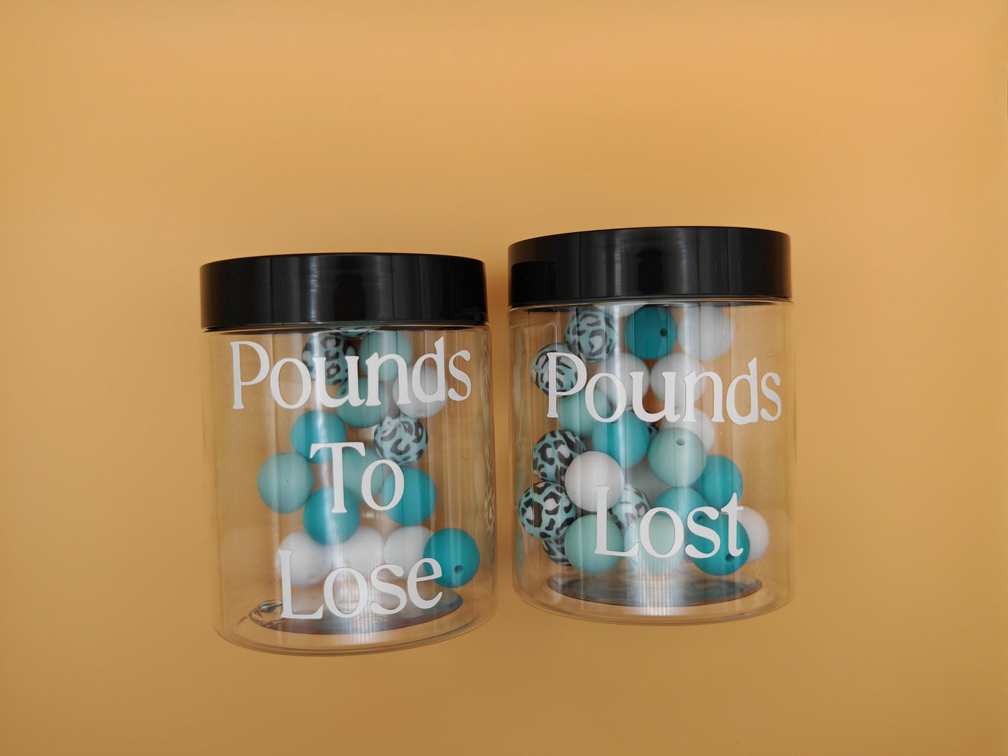 Weight Loss Motivation Beads Plastic Jars - Weight Loss Aid