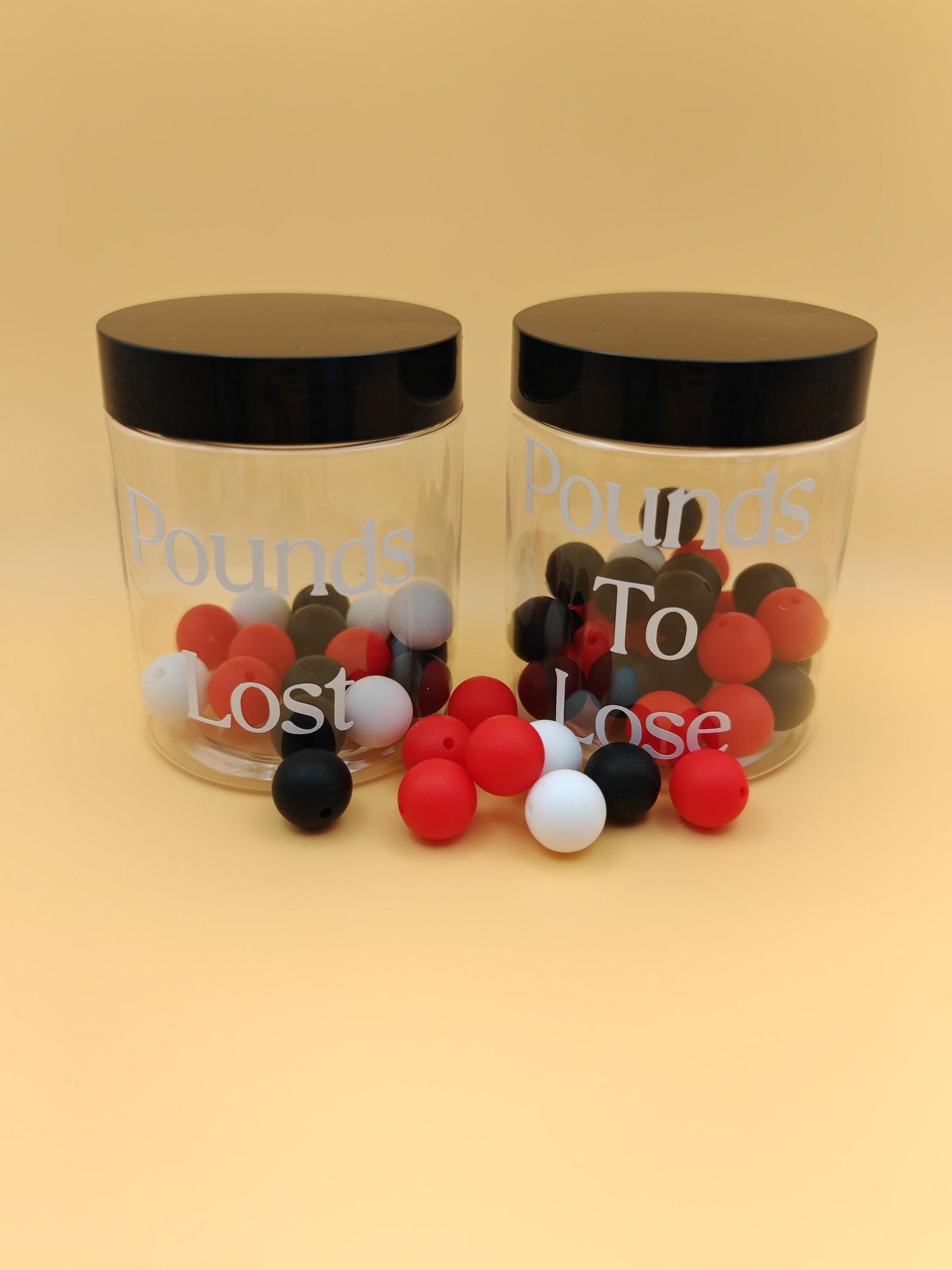 Weight Loss Motivation Beads Plastic Jars - Weight Loss Aid