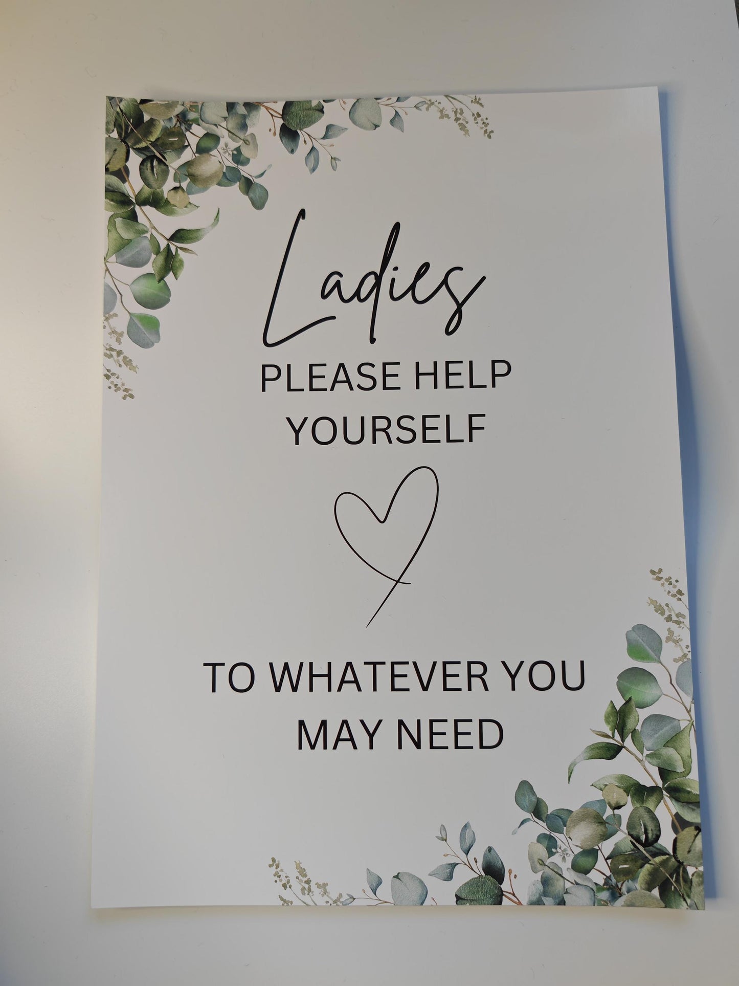 Full set of Printed floral design Wedding Signage