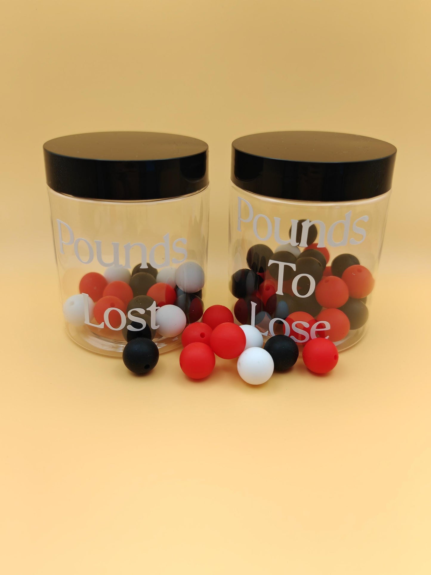 Weight Loss Motivation Beads Plastic Jars - Weight Loss Aid