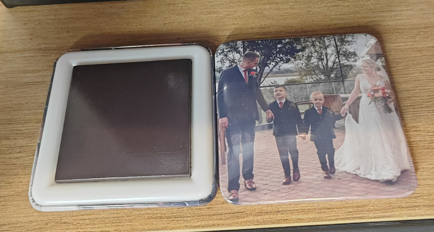 Personalised 5x5cm photo Magnets - Photo Gifts - Family photos - Memory Magnets
