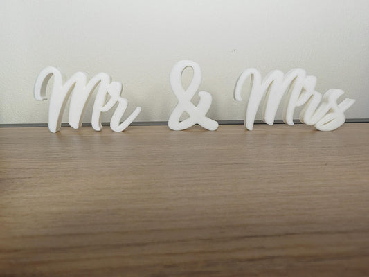 Mr & Mrs - Table decoration, wedding decoration