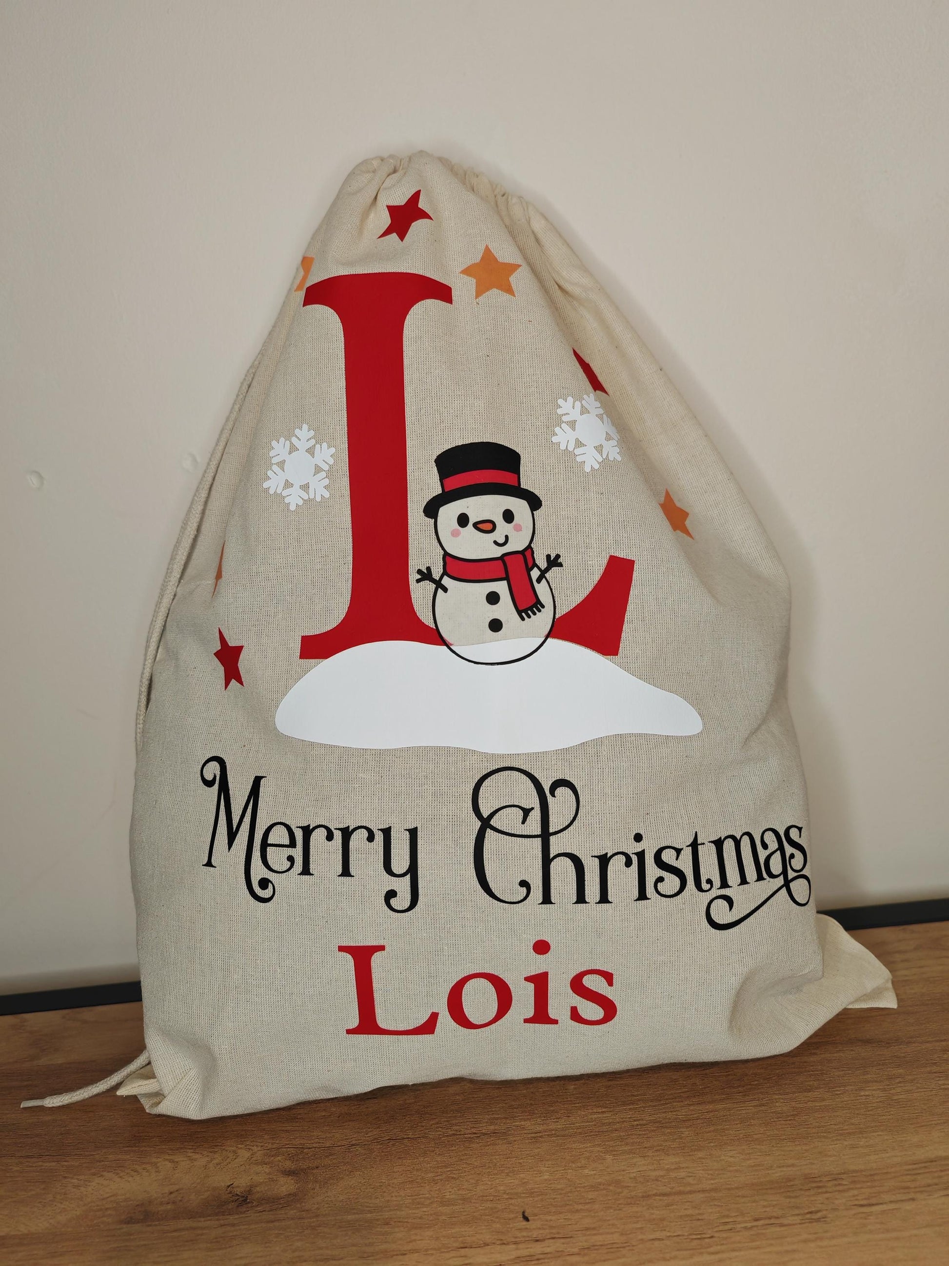 Personalised Christmas sack - christmas stocking, gift bag, christmas eve bag