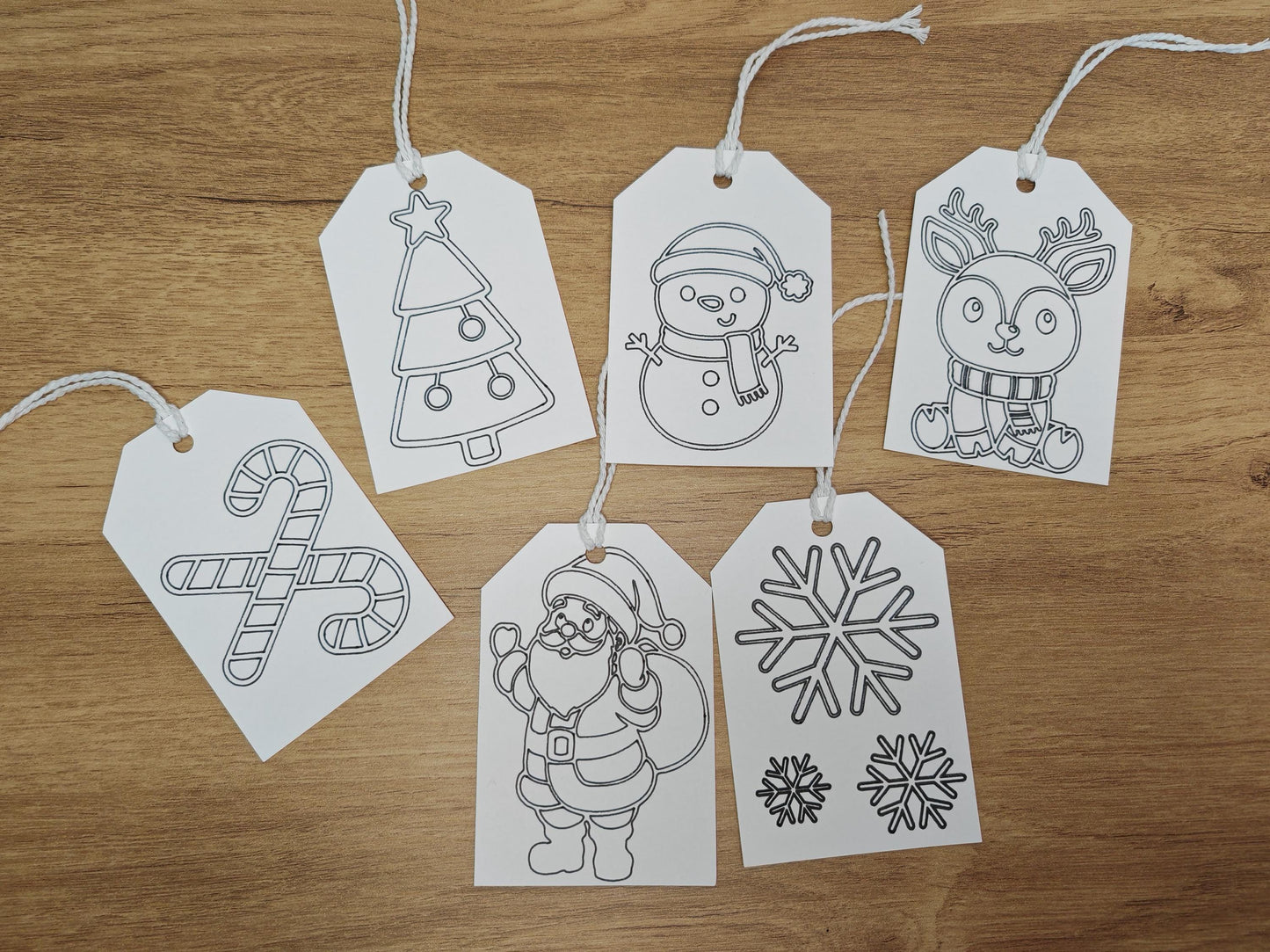 Make your own colouring Christmas Gift Tags, Present Tags, Wrapping