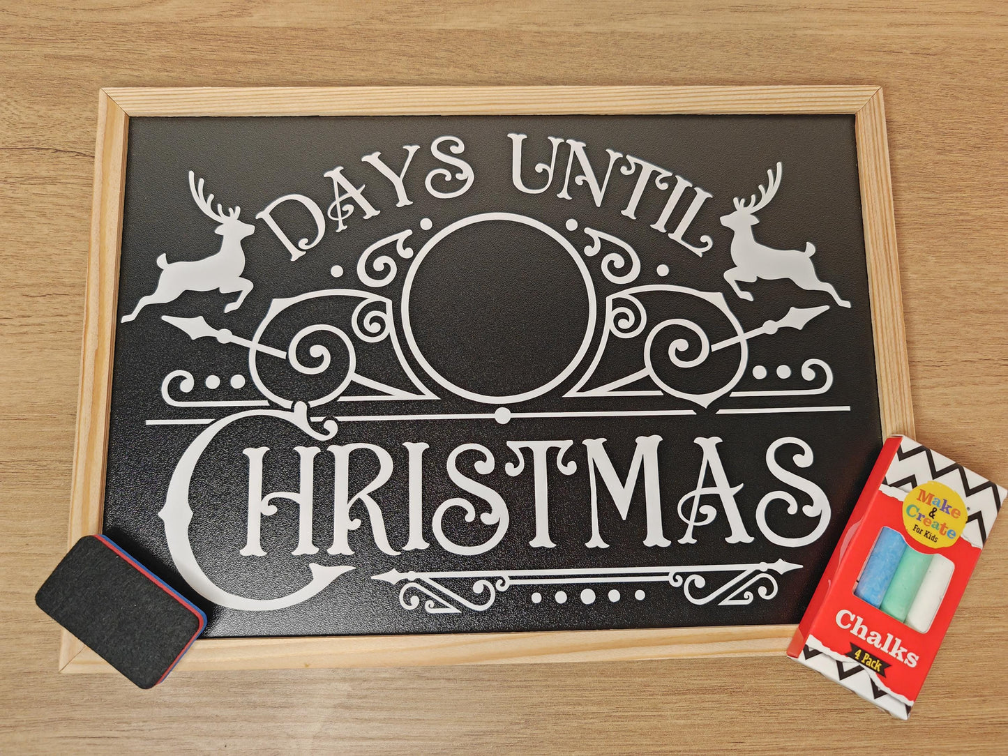 Christmas countdown chalkboard
