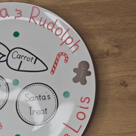 Personalised christmas eve santa plate