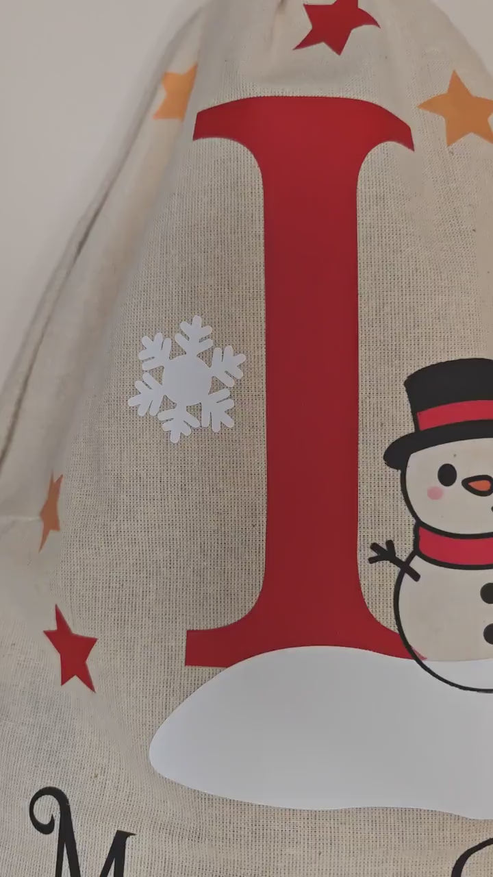 Personalised Christmas sack - christmas stocking, gift bag, christmas eve bag